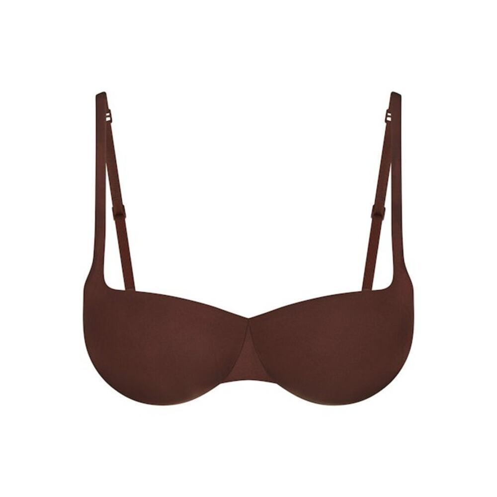 SKIMS Padded Wireless Bra - Cocoa Brown - Picture 2 of 3